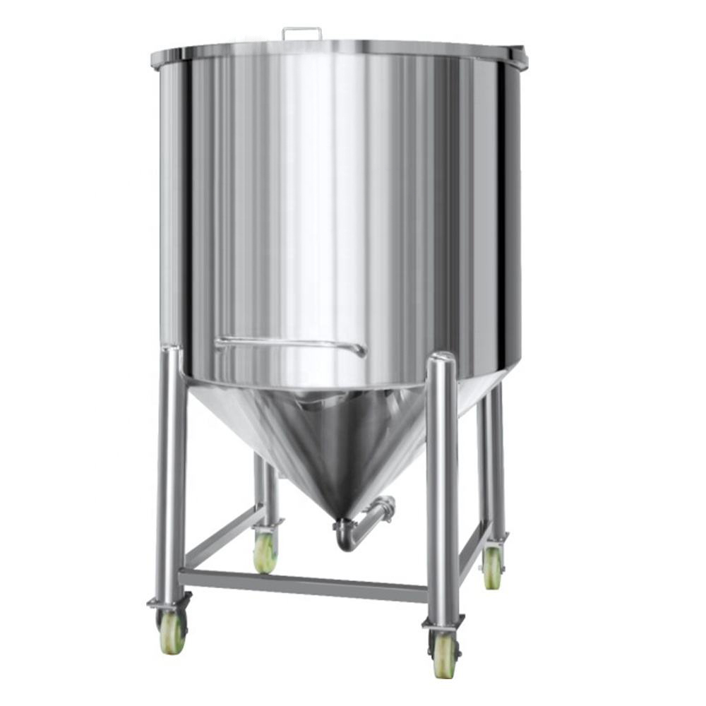 R&eacute;servoir de stockage de cr&egrave;me liquide sanitaire ouvert en acier inoxydable, couvercle 500L 