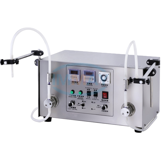 Enchimento de garrafas l&iacute;quidas com bomba magn&eacute;tica digital semiautom&aacute;tica