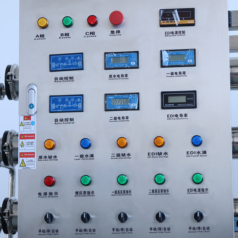 1000L 2단계 EDI를 갖춘 산업용 RO 정수장