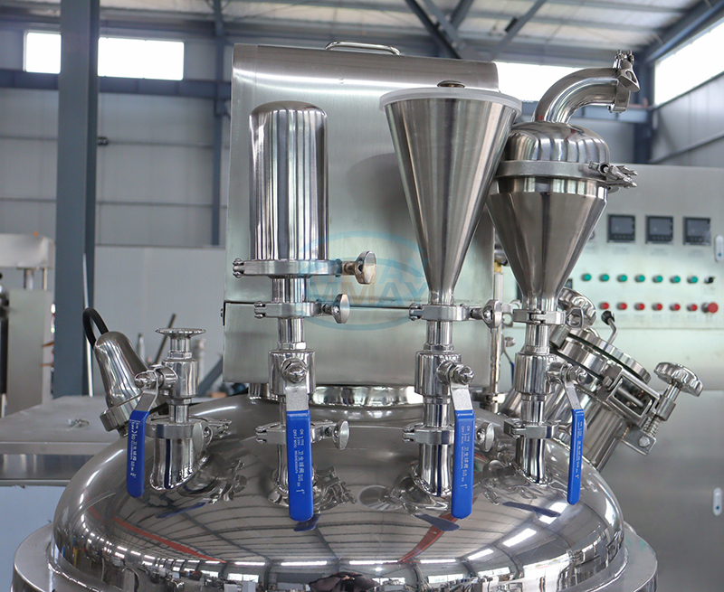 50L Vacuum Mixing Tank Hydraulic Lifting Emulsifying Machine for High Viscosity Ointment Aloe Gel