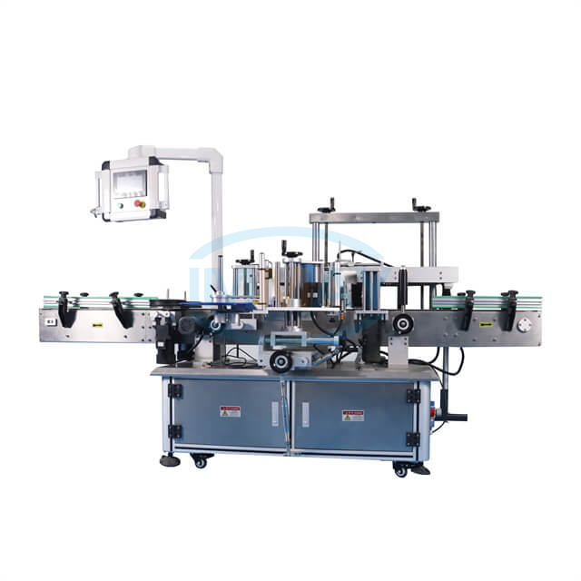 Automatic 1 And 2 Sides Sticker Labelling Machine For Round Flat Bottles