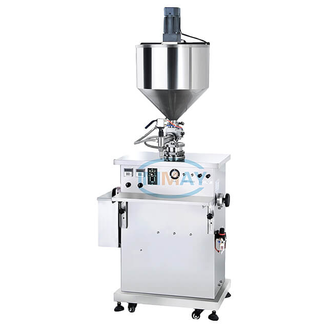 Riempitrice semiautomatica con riscaldatore e miscelatore