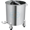R&eacute;servoir de stockage de cr&egrave;me liquide sanitaire ouvert en acier inoxydable, couvercle 500L 